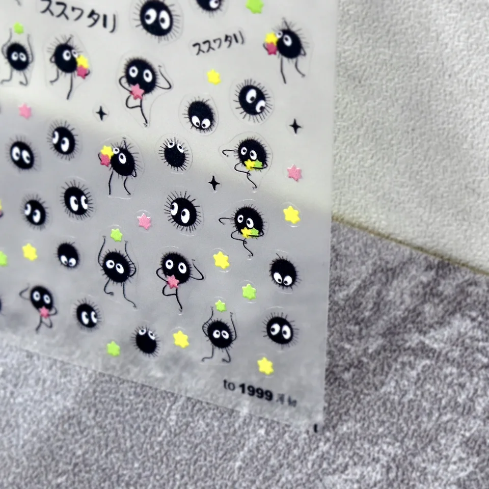 1pcs chibi postava Susuwatari Eggette roztomilý anime karikatúry na nechty na nechty kawii na nechty