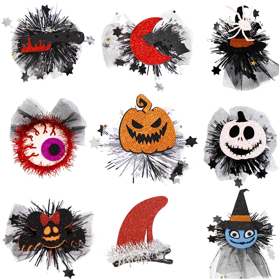 1pcs cosplay diabolské klipy na vlasy pokrývky hlavy na Halloween Party Devil Horn Evil Queen Keach Chev Party Dodávky 18 štýlov na výber fr