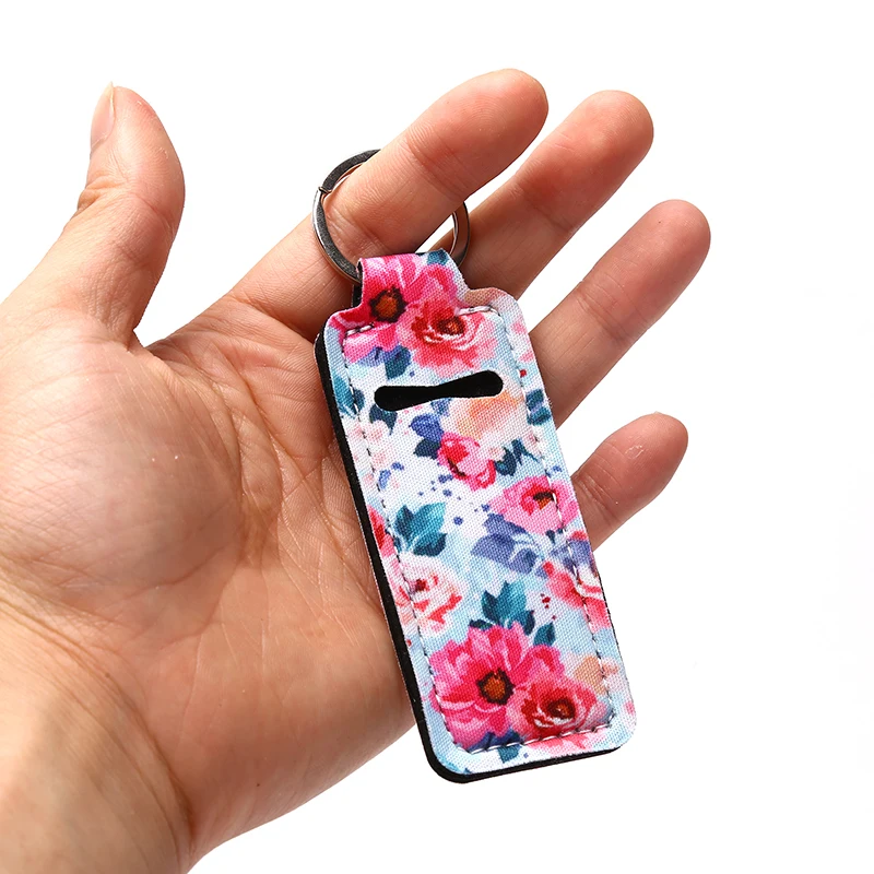 1pcs Creative Keychain Prenosné puzdrá na rúž pokrývajú balzamové darčeky