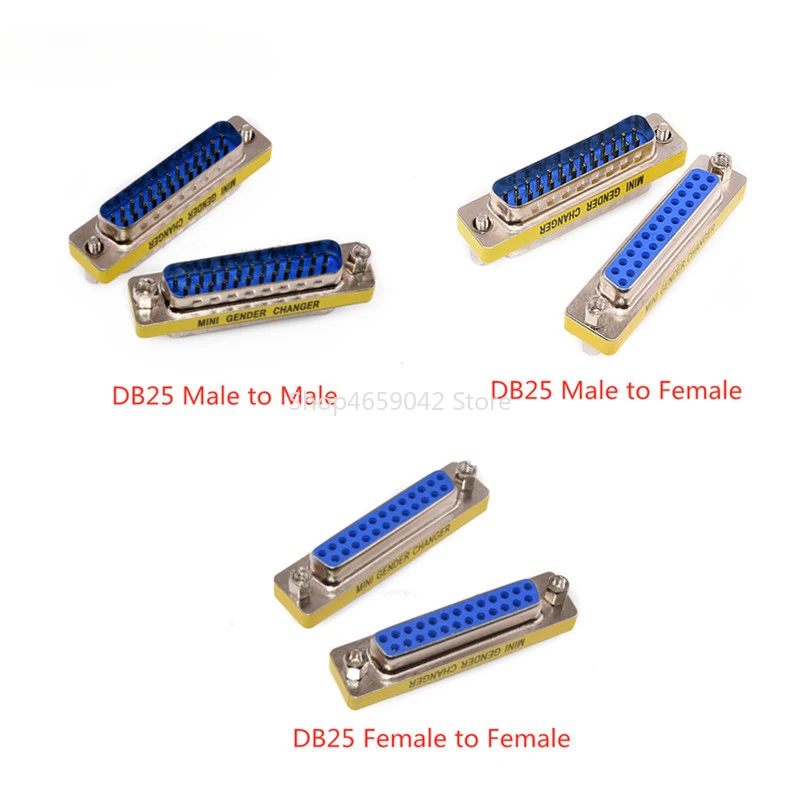 1pcs D-Sub DB25 Serial Cable Adapter 25 PIN Parkový paralelný port MM/MF/FF Minitype Changer Connector