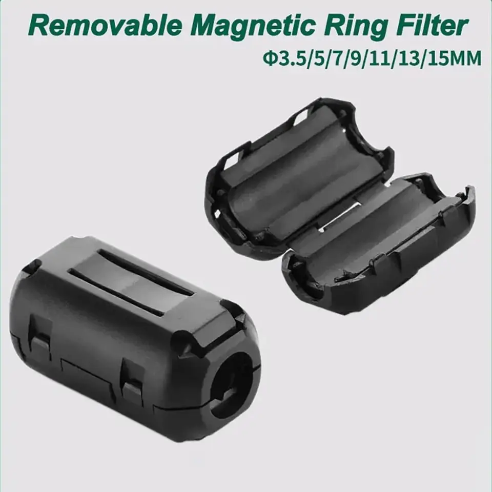 1pcs EMI RFI sýtič klip Degaussing Filter Snap-On Supressor Supressor káblového filtra feritového jadra 3,5/5/7/9/13/15/15 mm