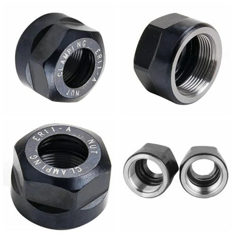 1pcs er11 Collet Er11 Typ Colle Clamping Nut pre ER Collet Fleting CNC Chuck Holder Lathe nástroj CNC Router Router Gravírovanie
