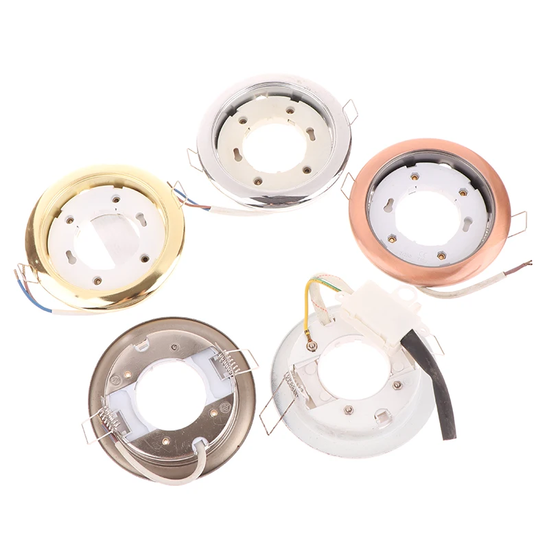 1pcs GX53 Svetelná základňa 250V 3A Kruhové železné telo GX53 Držiak žiarovky pre vnútorné LED Spotflight Stripet Lamp Stropné svetlo
