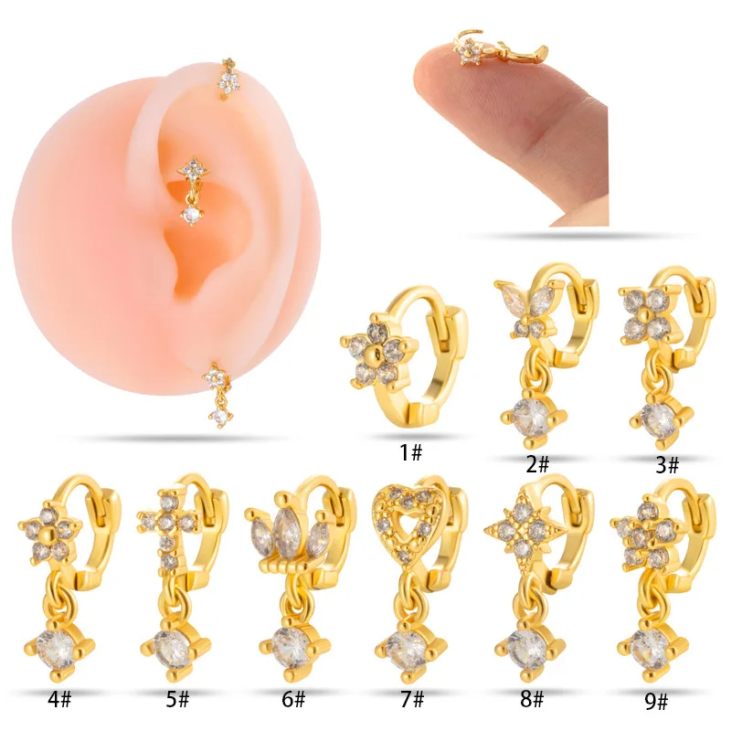 1pcs helix obruč piercing cvočky pre ženy z nehrdzavejúcej ocele skrutkovacia chrupavka Chrup