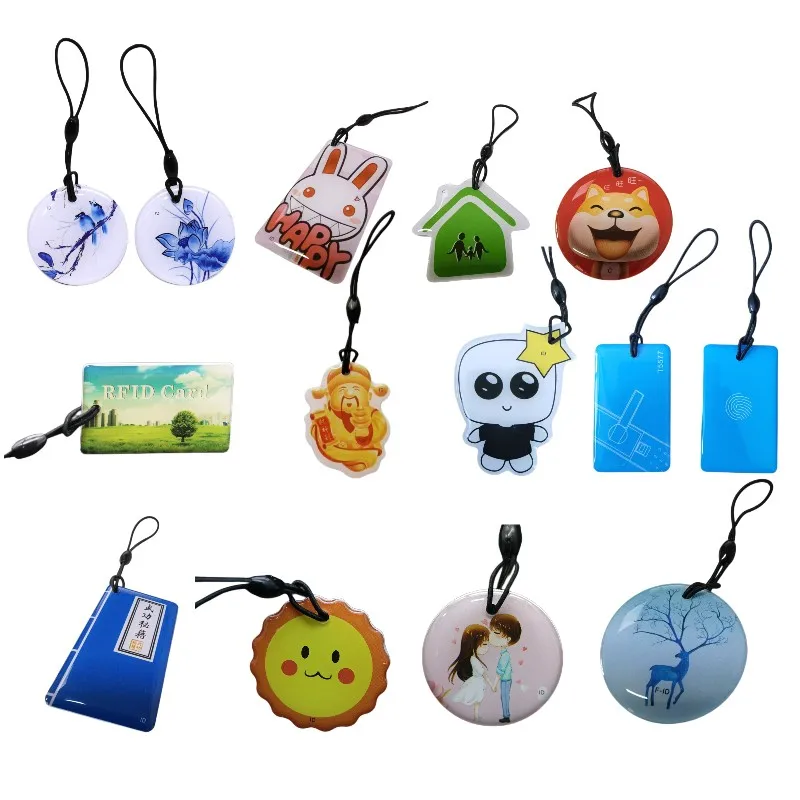 1pcs karikatúra kvapka lepidla EM4305 T5577 chip rfid slepá karta 125kHz prepisovateľná keyfob ID llavero porta chave blíži