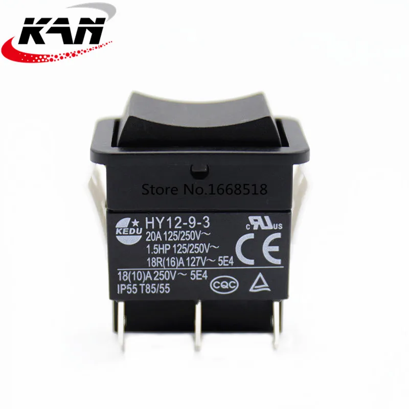 1pcs Kedu Hy12-9-3 6 PinS Stlačte tlačidlo OFF OFF OFF OFF SWITD SWINT Spínačy pre elektrické elektrické náradie 125/250V 18/20A
