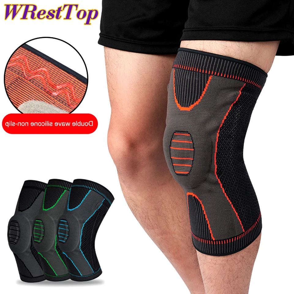 1pcs koleno kompresné obaly obaly patella stabilizátor s silikónovou gélovou pružinovou podperou, pre slznú artritídu Meniscus