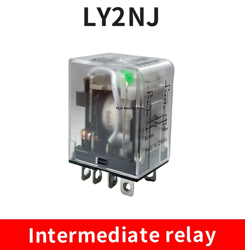1pcs Ly2nj Coil Power Relé Automatické AC 12V 24V 36V 48V 110V 220V 380V Mini Micro Electromagnetic Relé prepínač 8pin DPDT Modul