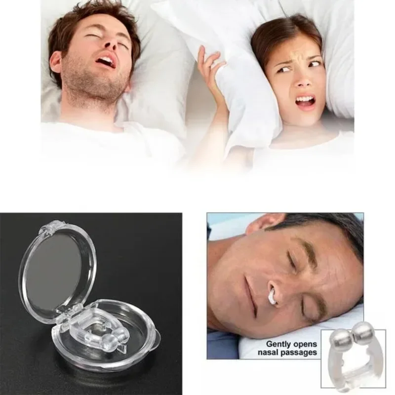 1pcs Magnetické anti -chrápanie Zariadenie Prestaňte chrápanie nosa klip Easy Breathe Zlepšiť pomoc pri spánku