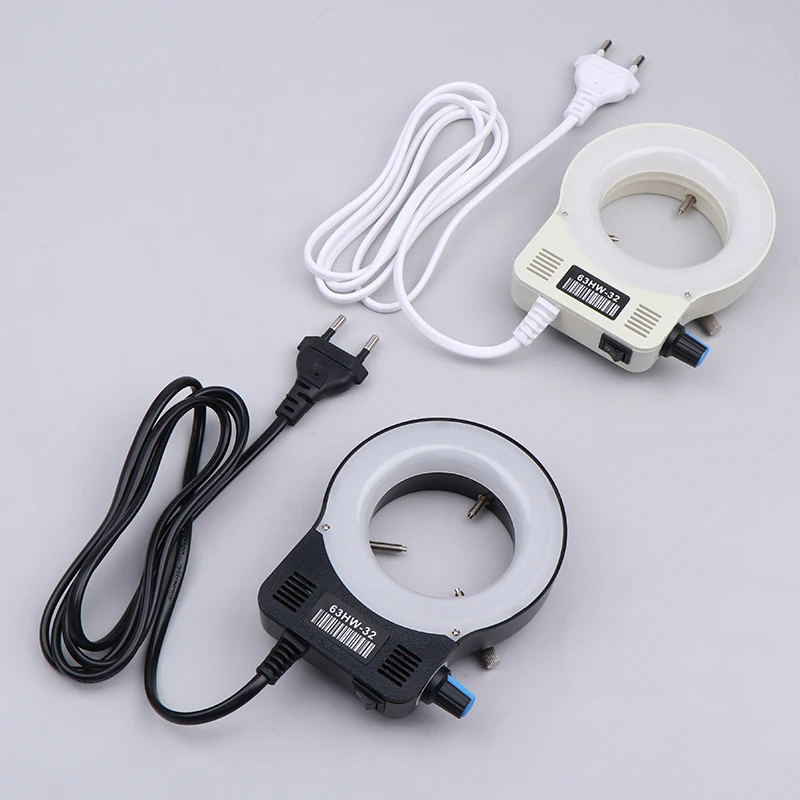 1pcs mikroskop LAD LED svetlo osvetľovacia žiarovka pre mikroskopu Circle Light Industrial Microscope Camera Camera Source Source Eu Plug