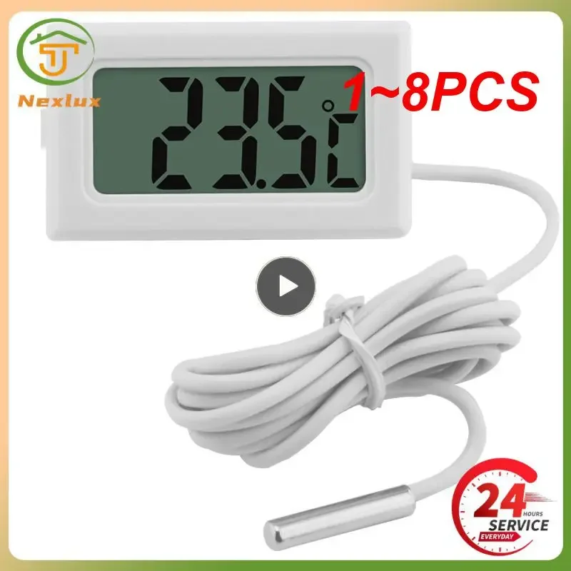 1pcs Mini LCD Digitálny teplomer akvárium automobilový vodný kúpeľ Tester Detektor monitor vloženého snímača teploty 1 m