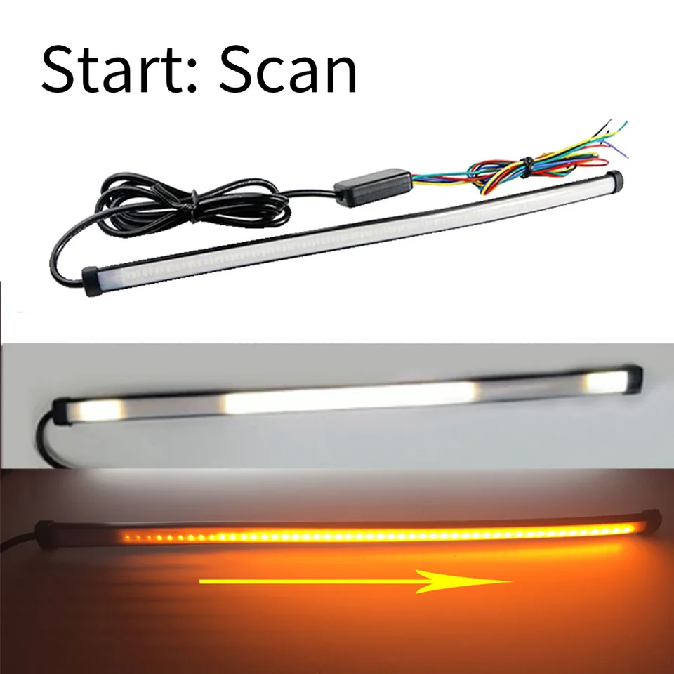 1pcs motocyklové LED pásové svetlo 20 cm motocyklové svetlo Štart SCon Auto Turn Signál pre elektronické komponenty motocyklov