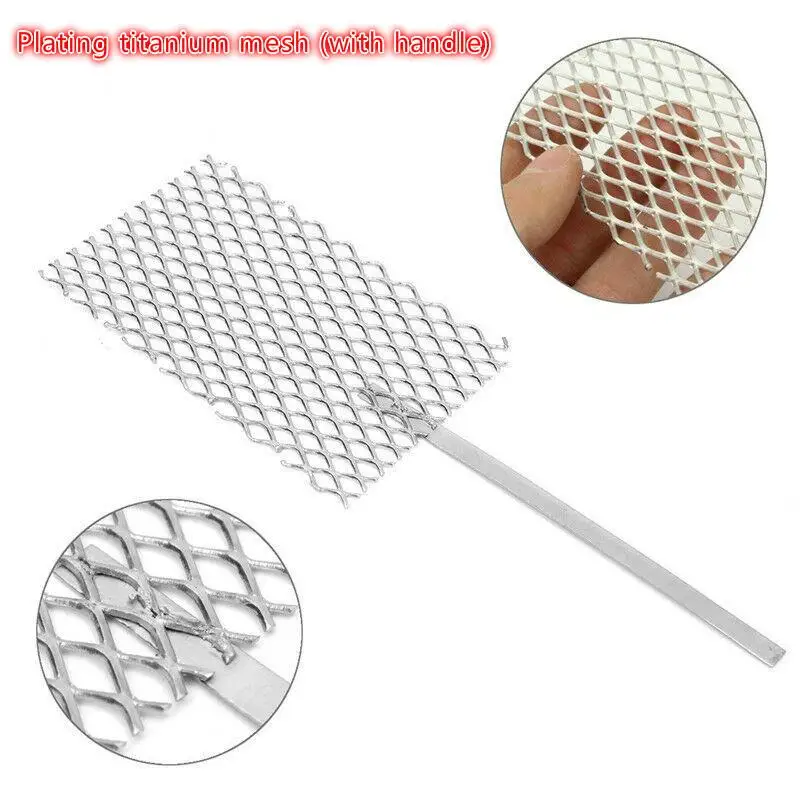 1pcs mriežková platina Platinum Panlated Titán eloxizovaná ródia šperky Elektroplatujúca zlatý mriežkový mriežka s rukoväťou 50x100 mm/60x150 mm