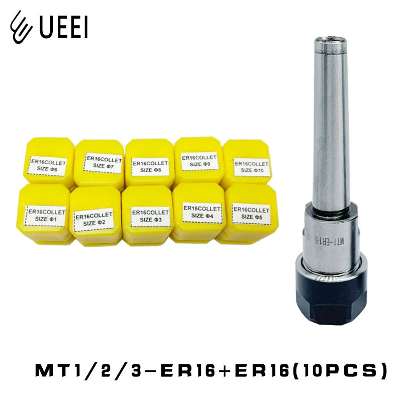 1pcs MT1 MT2 MT3 ER16 MORSE TUER s 10ks vysokou presnosťou ER16 1-10 mm pružinový klietok vysoký uhlíkový oceľ CNC CLAMP CLAMP