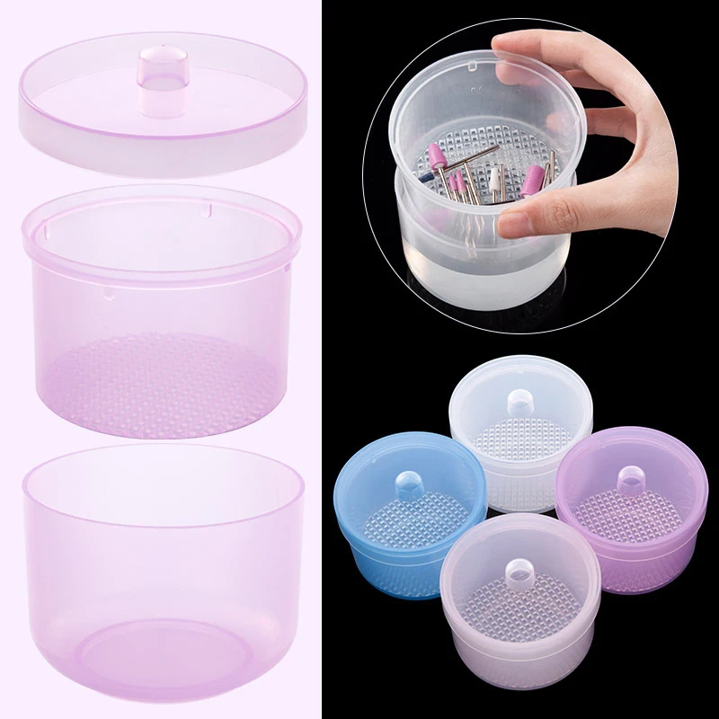 1pcs Nails Art Vŕtacie bity brúsenie hlavy Sterilizátor dezinfekčná skrinka na čistenie boxu úložisko puzdro Clipper príslušenstvo manikúra Nástroje