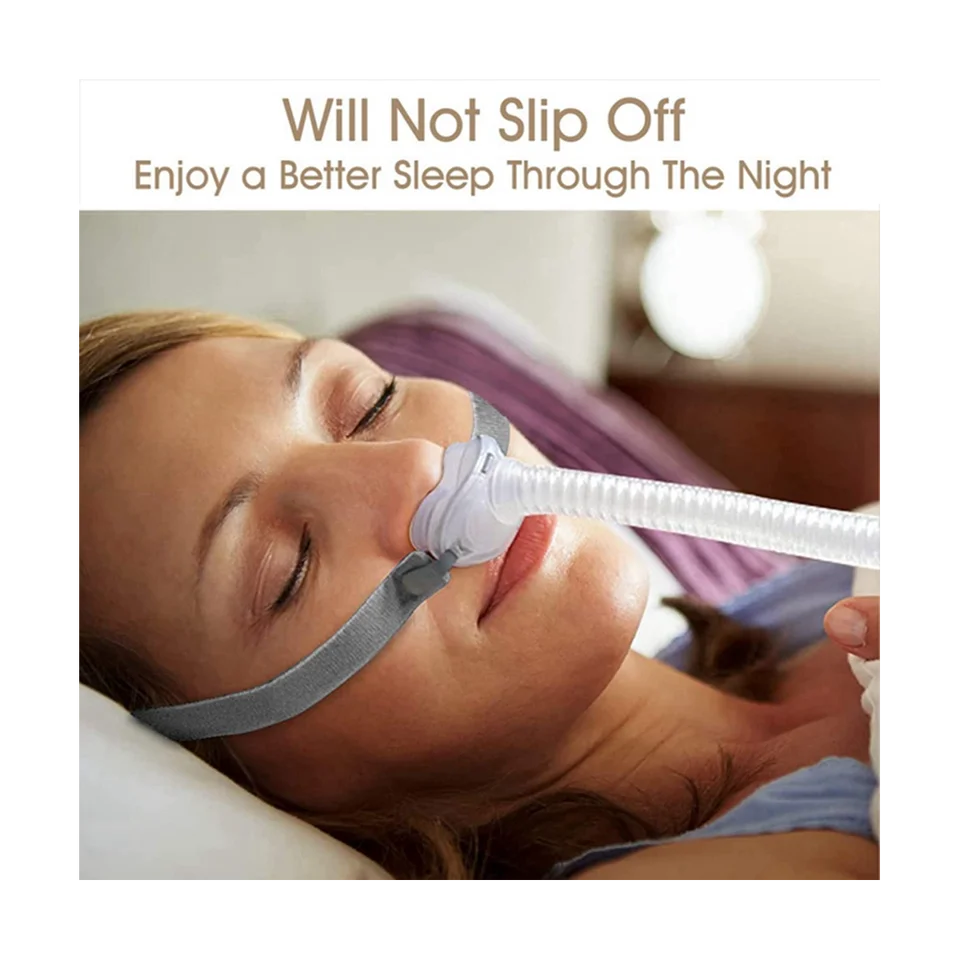1pcs náhradná pokrývka hlavy pre resmed Airfit P10 nosový vankúš CPAP masku remienok s 2 nastavovacími svorkami