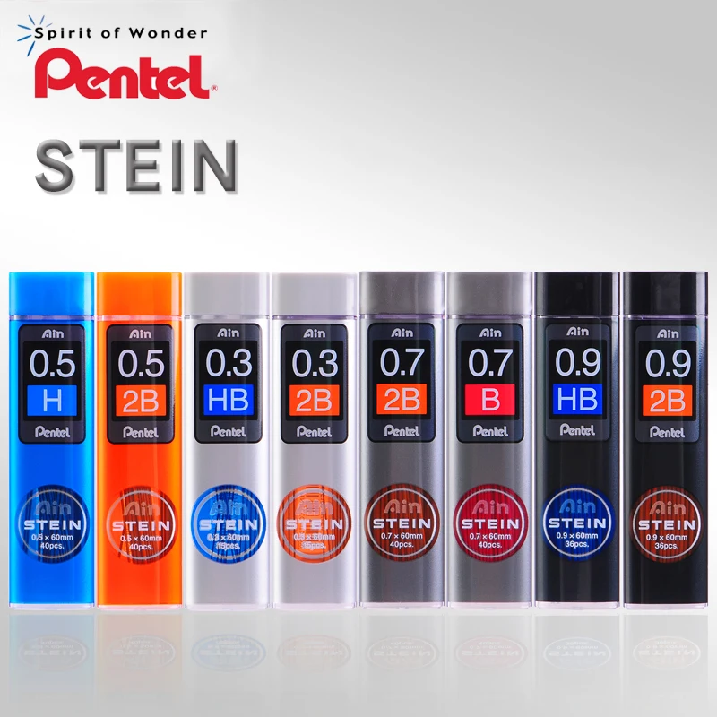 1pcs pentel C275 Stein Anti-Break Olove Manga Mechanická ceruzka olovo olovo Špecifická nákresová skica 0,2/0,3/0,5/0,7/0,9 mm