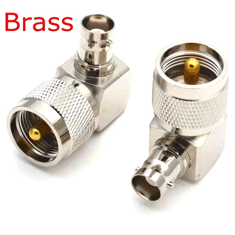1pcs pl259 SL16 UHF Muž do Q9 BNC Ženský konektor 90 stupňov pravý uhol UHF PL-259 Muž do BNC Žena RF Adapter Adapter Brass