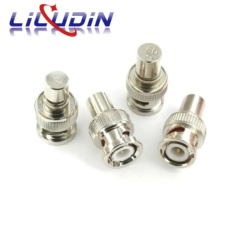 1pcs Q9 BNC Načítava sa mužská zástrčka koaxiálny mosadzný rezistor Termumper BNC Zaťaženie impedancie 50 ohmov a 75 ohm s mosadzou adaptéra Keychain Adapter