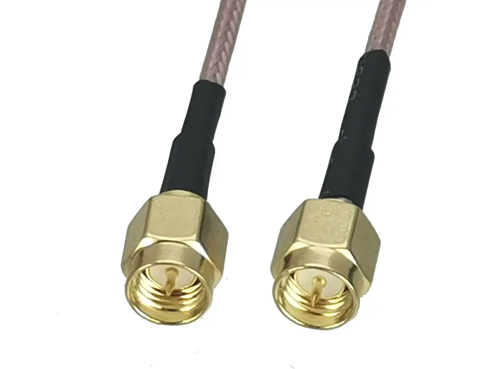 1pcs RG316 SMA Mužská zástrčka k SMA Samcov konektor RF koaxiálny koklamný kábel Pigtail kábel pre rádiovú anténu 4inch ~ 5m