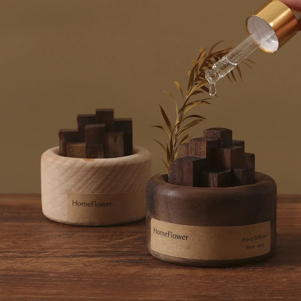 1pcs rozptýlená domáca vôňa bez éterického oleja Vôňa drevo Unikátna drevená umenie Aróma Aróma Domáca dekorácia aromaterapeutický darček pre mamu Lady