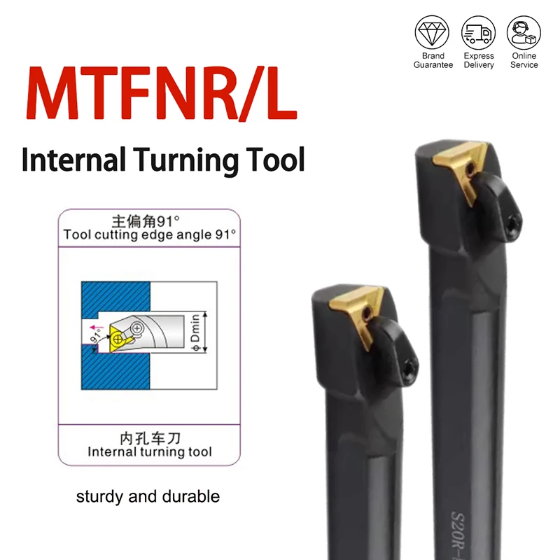 1PCS S16Q-MTFNR16 S20R-MTFNR16 S25S-MTFNR16 Držiak interného otáčania nástroja S32T-MTFNR16 S40T-MTFNR16 CNC Lathe Cutter Tools