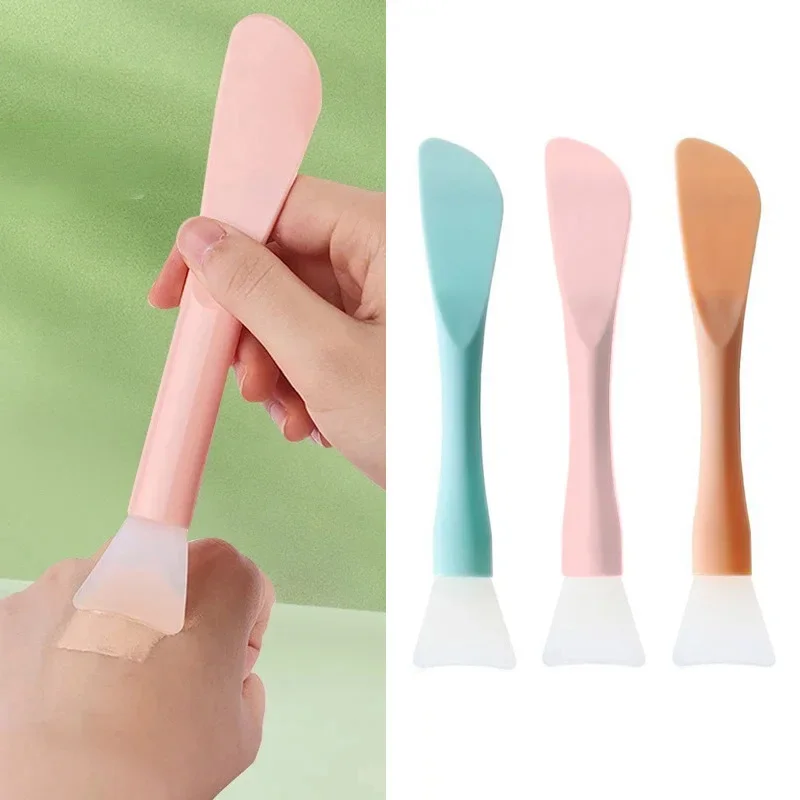 1pcs Silikónová maska ​​na tvár kefu Soft Soft Soft s škrabkou integrovanou dvojitou použitím bahenného filmu Brush DIY Film Úprava kozmetického nástroja krása