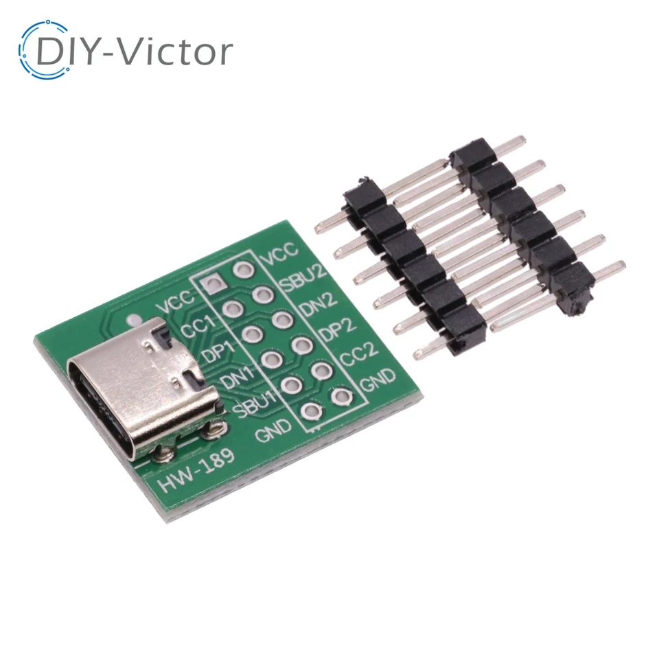1pcs USB Type-C to Dip Conektor Conektor Pinboard Testova doska Spájka ženského adaptéra hlavičky DIP PIN Adaptér