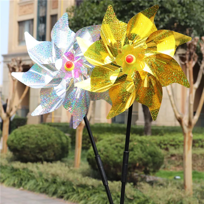 1pcs vtáčie repeller Pinwheels Reflexe Sparkly Bird Odradzujúci veterný mlyn chránia záhradnú rastlinu kvetinovú záhradu Dekorácia