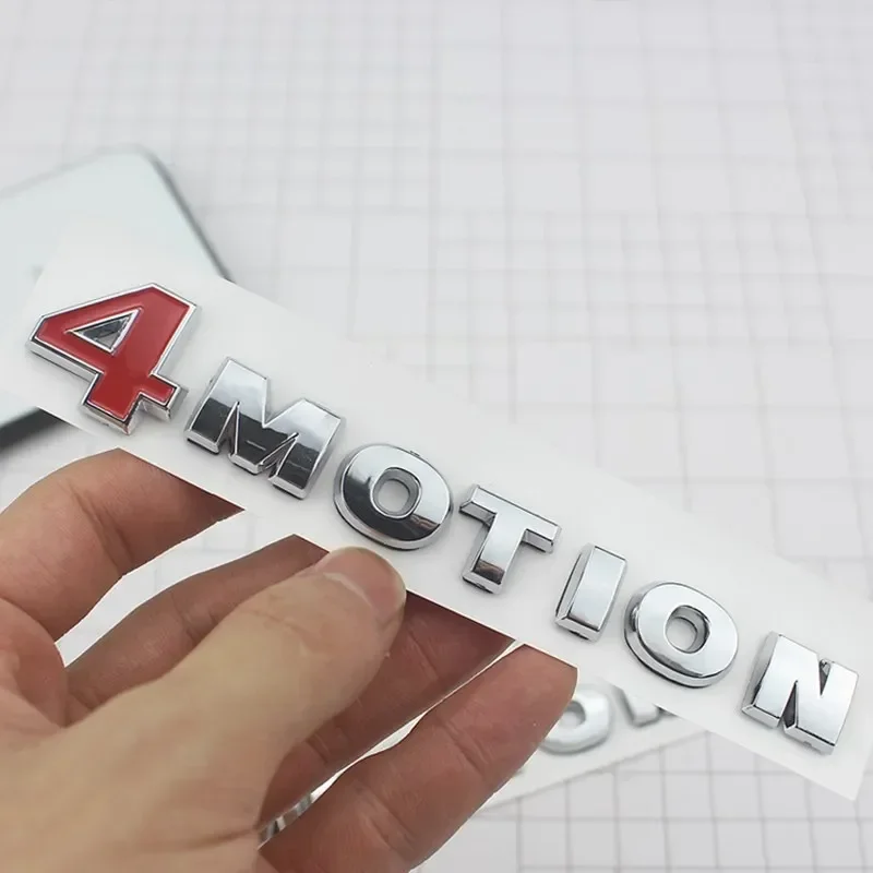 1pcs x Chrome 4 Motion zadný zavádzací kmeň odznak pre kmeň pre Volkswagen VW 4Motion nálepka Náklady Passat Tiguan Touareg Golf Polo