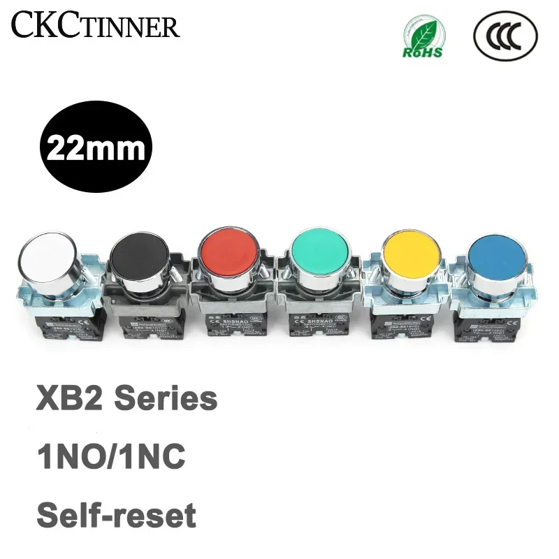 1pcs xb2 tlačidlo Spínač tlačidla Self Reset Núdzová zastávka 22 mm začatie palcové napájanie na XB2-BA31 XB2-BA42 10A/600V Switch Prepínač kontaktov