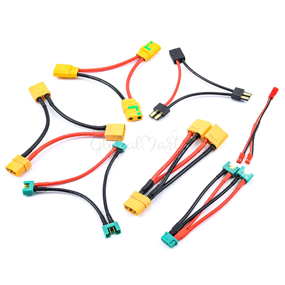 1PCS XT90 X90S MPX TRX JST sériový paralelný konektor adaptéra batérie s káblom 12awg / 14awg pre RC Hobby Parts