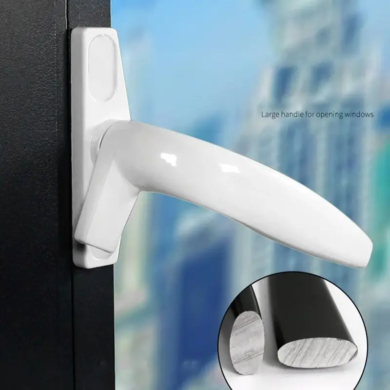 1pcs zahustená pravá/ľavá plochá otváranie jednostranného hliníka zliatiny sklenených dverí rukoväť Zamknutá zámok zámok okna Casement Window zámok
