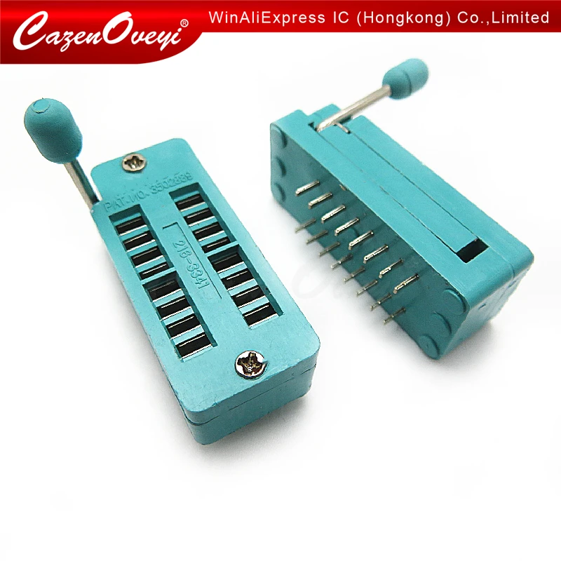 1pcs/šarža 14 16 18 20 24 28 32 40 P PIN 2,54 mm zelený dip Universal Zif ic Socket Test Spájka IC zámok sedadlo ZIF Socket