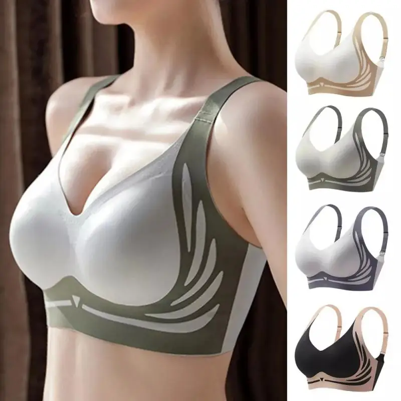 1pcs Ženy podprsenka Wireless Zhromaždené pohodlie v Brassiere Push-up Soft Soft Support Nastaviteľné spodné prádlo proti sýtiteľskému športovému pohári