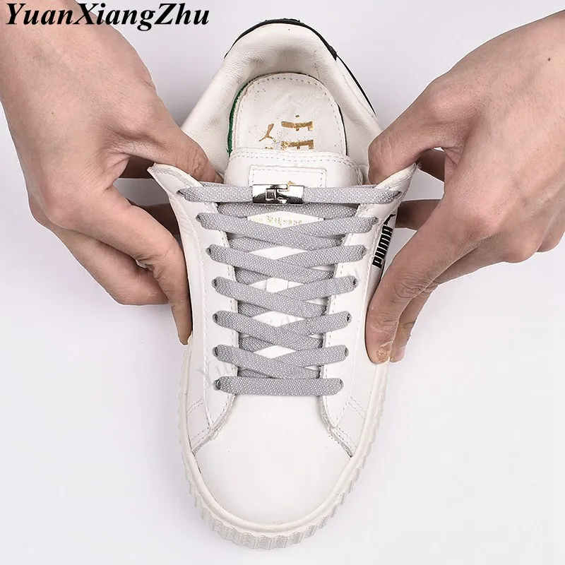 1Piar Quick bez kravaty šnúrky s plochým krížom Elastic Shoelaces Kids pre dospelých unisex tenisky Shoelace lenivé šnúrky struny