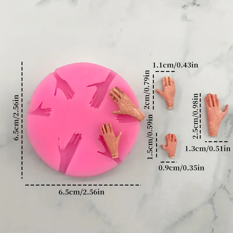 1Pieces6hole Cute Mini Mini Doll Hray Ručne v tvare silikónovú pleseň ， Diypudding Cokolat Candy Dezert Fondant Ručne vyrobené mydlové aromaterapia