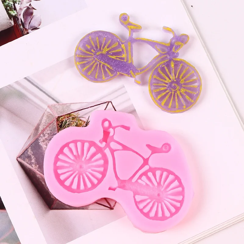 1Piecesdiymotorcycle a bicykel silikónové formy ， pre čokoládu 、 Polymér 、 Candy 、 Cukor Art 、 Fondant and Cake Decotion-Create Uni