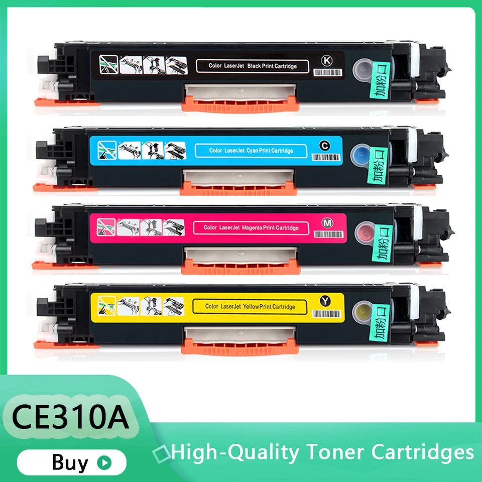 1pk kompatibilný toner kazety CE310A 310A CE310 CE311A CE312A CE313A pre HP 126A LaserJet Pro CP1025 1025NW M275MFP M175A M175N