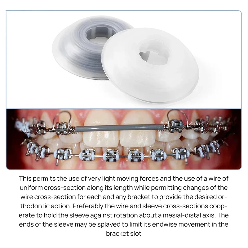 1PLITNÉ DENTAL Ortodontické elastické vlákno Chránite kryt ligature trubice OTHO WIRES Veľkosť 0,5/0,6/0,8 mm zubný materiál