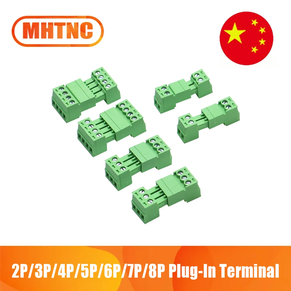 1set 15edgkp 2p/3p/4p/5p/6p/7p/8p konektor 300V 8a 3,5/3,81 mm Rozstupový plug-in plug-in mužský zápisný terminálový blok 15edgkp