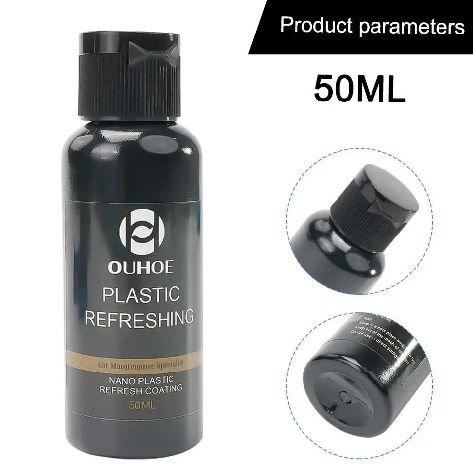 1set 30/50 ml Renovácia pre plastové diely renovuje agent Exteriér Exteriér Restorer Čistá obnovenie nového vzhľadu kuchynskej kúpeľne