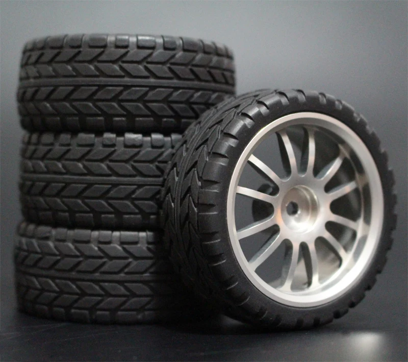 1set 4ks HSP HPI závodné pneumatiky Tire Metal Wheel Rig 4ks pre RC 1/10 na road CAR HSP 94123/94103/94122 D4/D3 FW06 108S