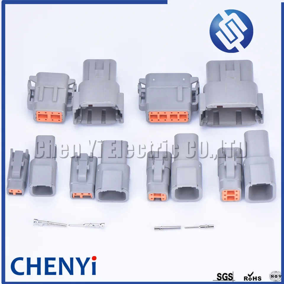 1set deutsch DTM konektor DTM06-2S 3S 4S 6S 8S/DTM04-2P 3P 4P 6P 8P 12p 12p samec samostatný nepremokavý konektor automobilu