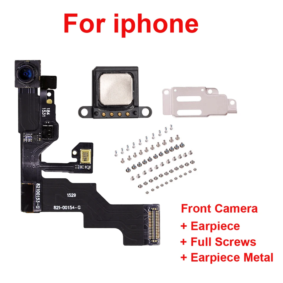 1Set Full Scrupt + slúchadlá + kov + predná kamera pravá približnosť snímač Flex s mikrofónnou zostavou pre iPhone 5 5S 5C 6S 7 8 Plus