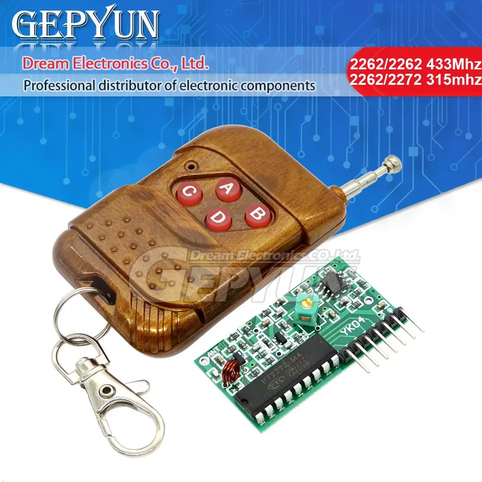 1set IC 2262/2262 433MHz 2262/2272 4 CH 315MHz