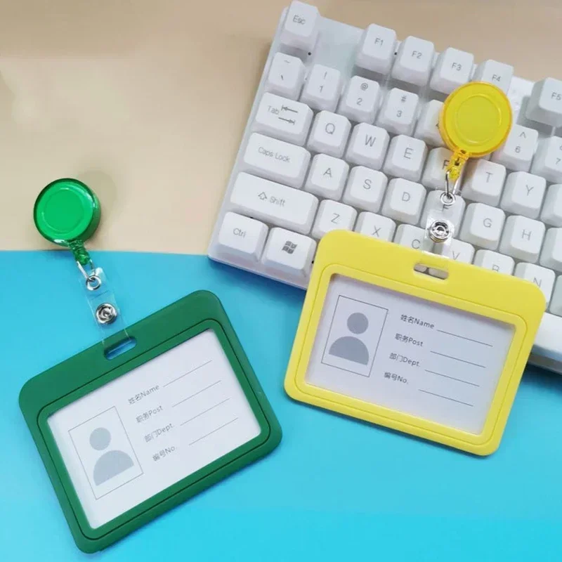 1set ID držiak klip pre výstavu na zatiahnuteľný odznak navijak s odznak držiak na prenos pracovnej karty Pracovné klip pracovné povolenie na puzdro rukáv