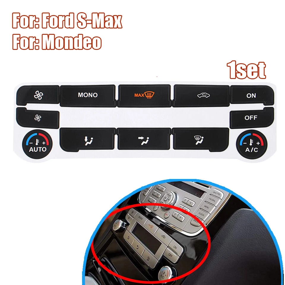 1set klimatizácií auta AC Tlačidlo Opravy nálepky na ochranu automobilu Ovládanie dekoratívne pre Ford S-Max/ pre Mondeo