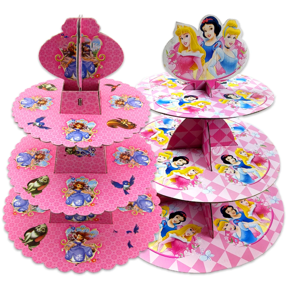 1set/lot Sofia princezná téma Cake Stand Decanations Det Girls Birthday Events Dodávky Držiteľ darčekov pre bábätká