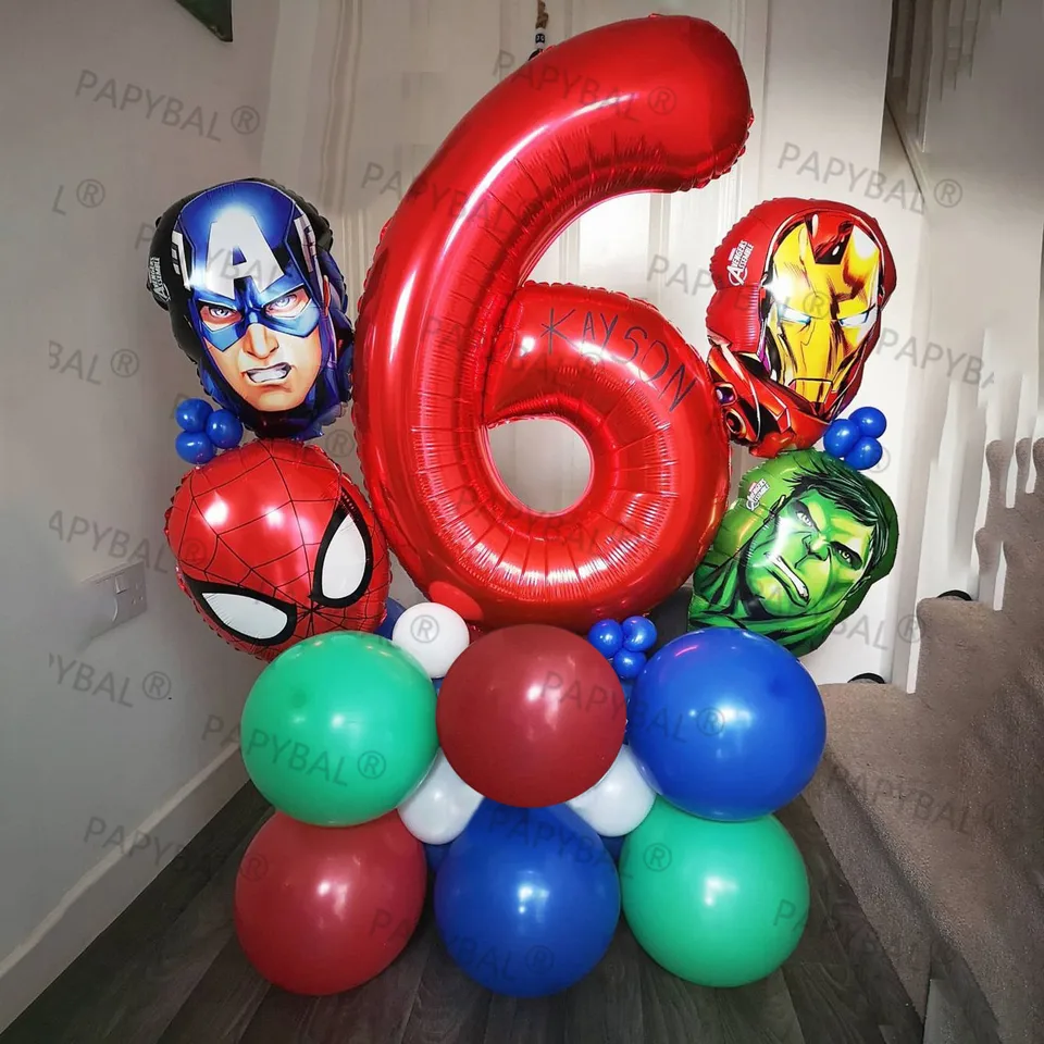 1set Marvel balóny super hrdina hlava Spiderman Ironman Hulk 32 